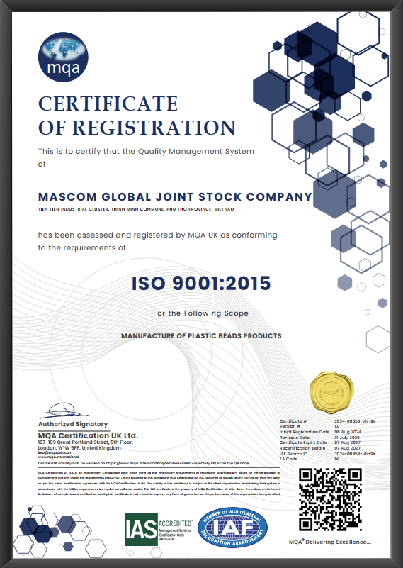 ISO 9001:2015 Certificate